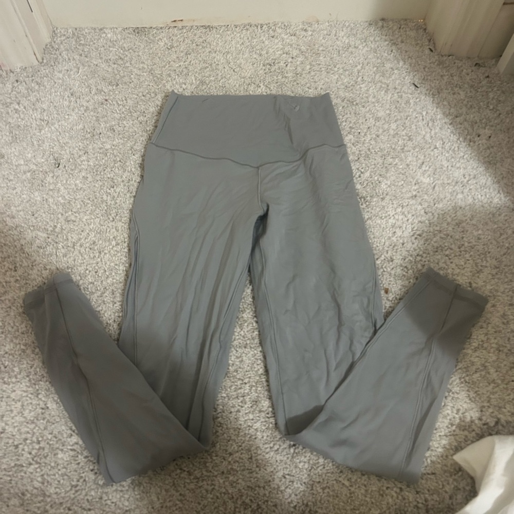 Grey high-waisted aerie leggings